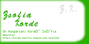 zsofia korde business card